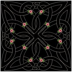 Trapunto Celtic Roses Quilt 2 06(Sm) machine embroidery designs