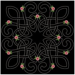 Trapunto Celtic Roses Quilt 2 10(Md) machine embroidery designs