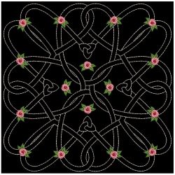 Trapunto Celtic Roses Quilt 2 11(Md) machine embroidery designs