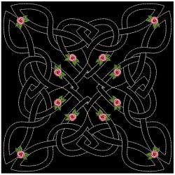 Trapunto Celtic Roses Quilt 2 12(Md) machine embroidery designs