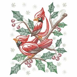Christmas Birds 3(Md) machine embroidery designs