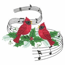 Winter Musical Birds(Md) machine embroidery designs