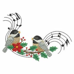 Winter Musical Birds 03(Md) machine embroidery designs