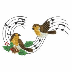 Winter Musical Birds 05(Md) machine embroidery designs