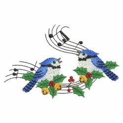 Winter Musical Birds 07(Md) machine embroidery designs