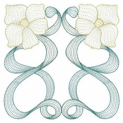 Rippled Art Nouveau Flowers 09(Lg) machine embroidery designs
