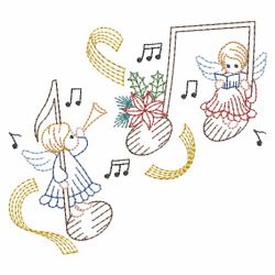 Vintage Music Angels 10(Md) machine embroidery designs