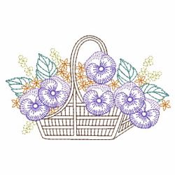 Vintage Floral Baskets 02(Lg) machine embroidery designs