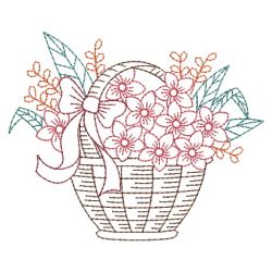 Vintage Floral Baskets 06(Sm) machine embroidery designs