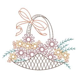 Vintage Floral Baskets 09(Md) machine embroidery designs