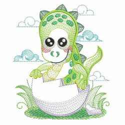 Rippled Baby Dinosaurs 01(Md) machine embroidery designs