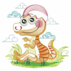 Rippled Baby Dinosaurs 08(Md) machine embroidery designs