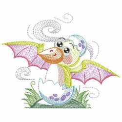 Rippled Baby Dinosaurs 09(Lg) machine embroidery designs