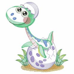 Rippled Baby Dinosaurs 10(Lg) machine embroidery designs