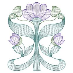 Rippled Art Nouveau Flowers 2 04(Md)