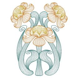 Rippled Art Nouveau Flowers 2 06(Lg)