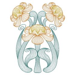 Rippled Art Nouveau Flowers 2 06(Md)