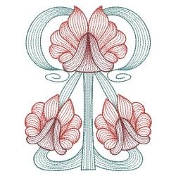 Rippled Art Nouveau Flowers 2 07(Lg)