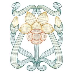 Rippled Art Nouveau Flowers 2 08(Lg)