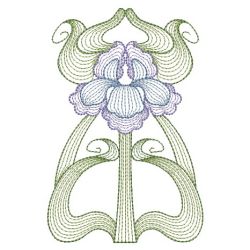 Rippled Art Nouveau Flowers 2 11(Lg)