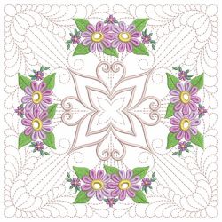 Trapunto Floral Quilt Block 02(Md) machine embroidery designs