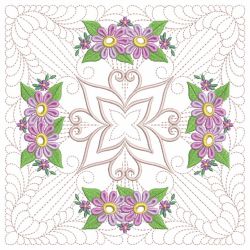 Trapunto Floral Quilt Block 02(Sm)