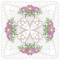 Trapunto Floral Quilt Block 05(Md)