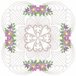 Trapunto Floral Quilt Block 07(Md)