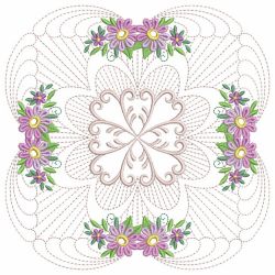 Trapunto Floral Quilt Block 07(Md)