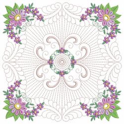 Trapunto Floral Quilt Block 08(Md) machine embroidery designs