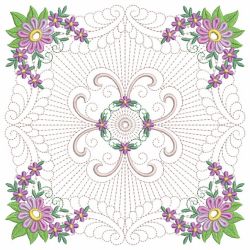 Trapunto Floral Quilt Block 08(Md)