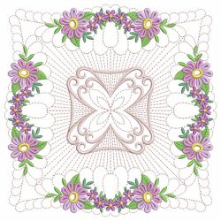 Trapunto Floral Quilt Block 11(Md)