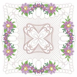 Trapunto Floral Quilt Block 11(Md)