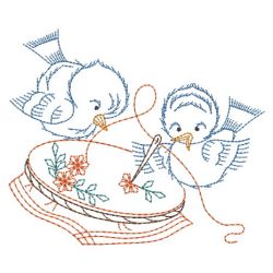 Vintage Happy Bluebirds 3 04(Md) machine embroidery designs