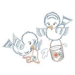 Vintage Happy Bluebirds 3 06(Sm) machine embroidery designs