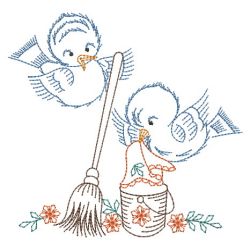 Vintage Happy Bluebirds 3 08(Lg) machine embroidery designs