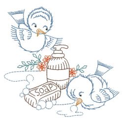 Vintage Happy Bluebirds 3 10(Lg) machine embroidery designs