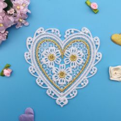 FSL Golden Hearts 07 machine embroidery designs