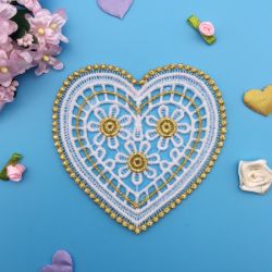 FSL Golden Hearts 10 machine embroidery designs