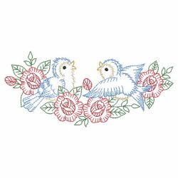 Vintage Love Birds 03(Md) machine embroidery designs
