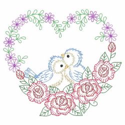Vintage Love Birds 07(Sm) machine embroidery designs