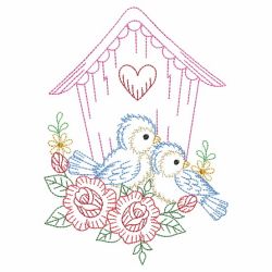 Vintage Love Birds 10(Sm) machine embroidery designs