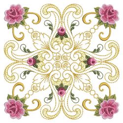 Damask Roses Quilt 04(Sm) machine embroidery designs