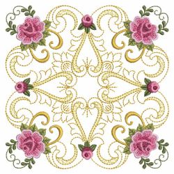 Damask Roses Quilt 07(Sm) machine embroidery designs