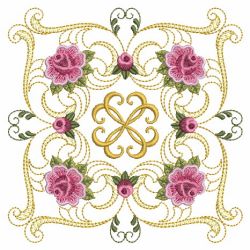 Damask Roses Quilt 08(Md) machine embroidery designs