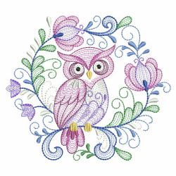 Rosemaling Owl 2 07(Lg) machine embroidery designs