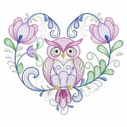 Rosemaling Owl 2 08(Sm) machine embroidery designs