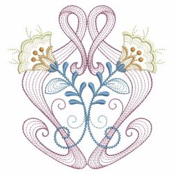 Rippled Art Nouveau Flowers 3 03(Lg)