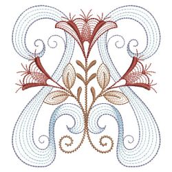 Rippled Art Nouveau Flowers 3 05(Lg)