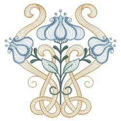 Rippled Art Nouveau Flowers 3 08(Md)